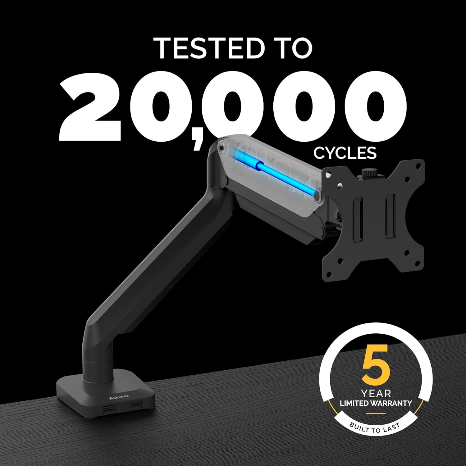 Fellowes Platinum Series Single Monitor ARM Black Fellowes Platinum Series Single Monitor ARM Black